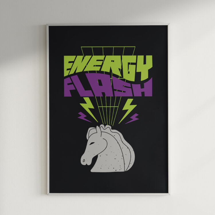 Energy Flash Print Black