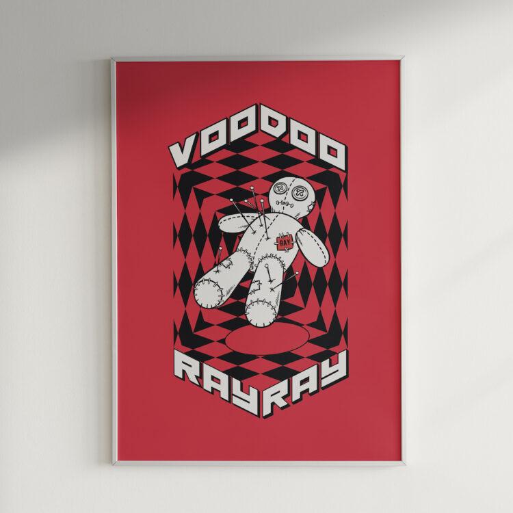 Voodoo Ray Print Red