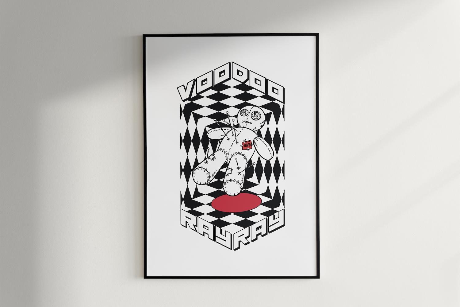 Voodoo Ray Print White